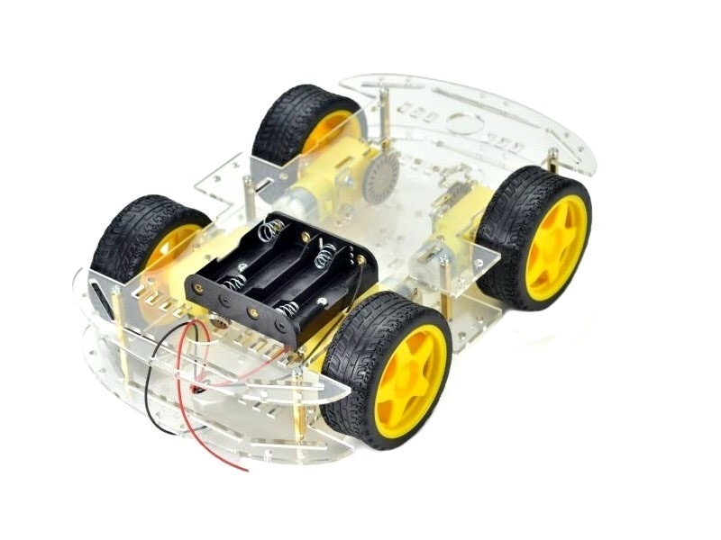 4WD 智能小車底盤 4輪驅動 強磁電機 (需自行組裝)